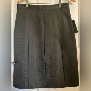 Mario Serrani Black Textured pleated Skirt